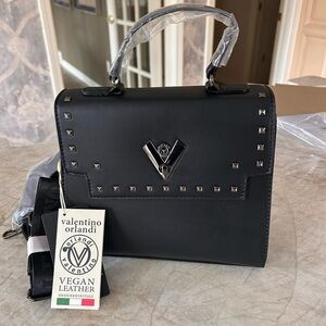 Valentino Orlandi Black Vegan Leather Bag